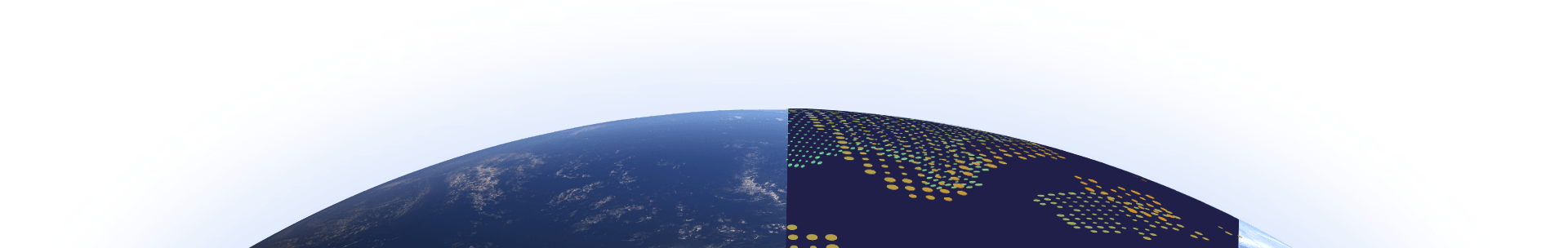 Earth with side blue
