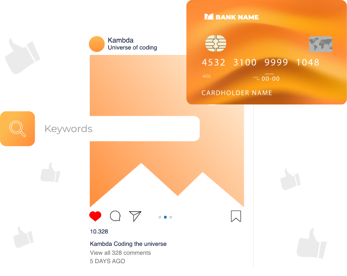 Search engine with Credit card
