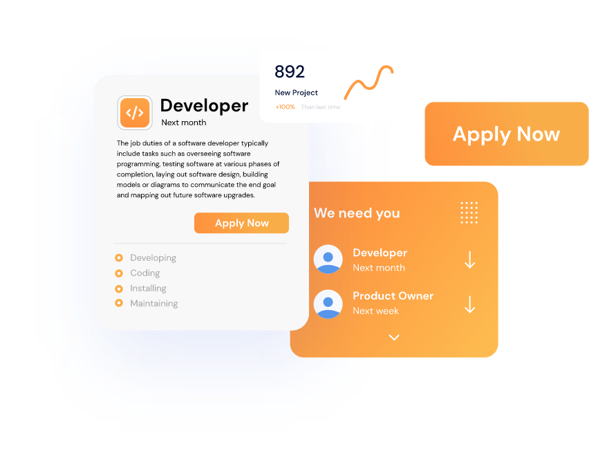 Charts with developer profiles