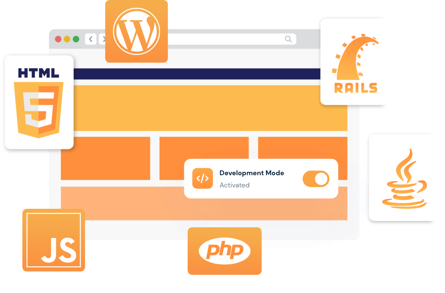 Creen wit a website and logos to develop websites