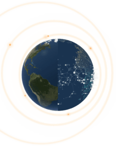 earth with decorative rings